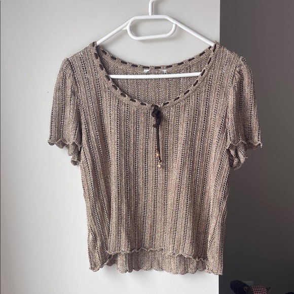 St John Vintage Brown Knit Women's Top Small - Picture 1 of 4